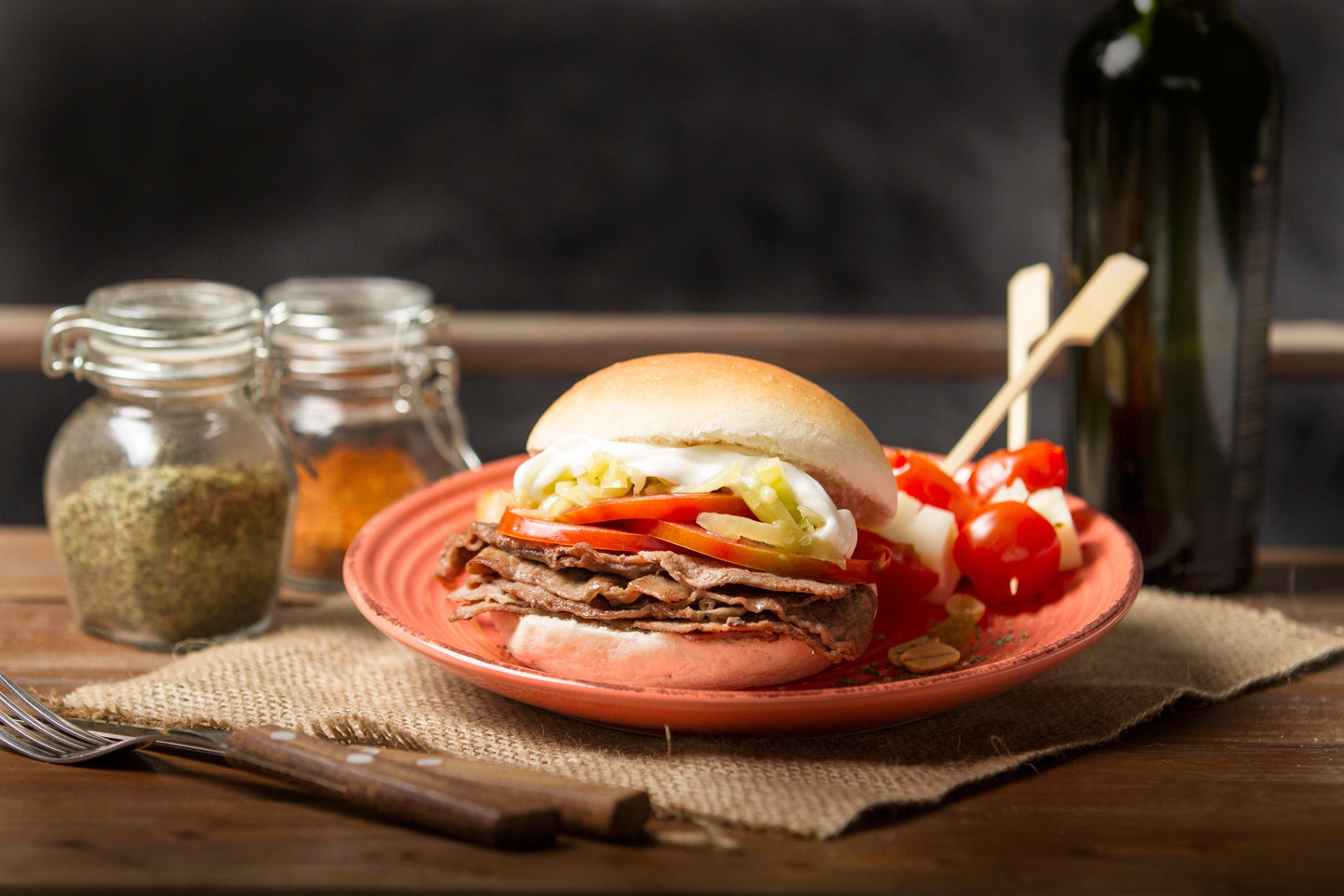 
                  
                    Churrasco Tomate Ají Mayo
                  
                